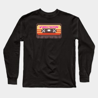 Wanda Jackson 8bit Cassette Tape Long Sleeve T-Shirt